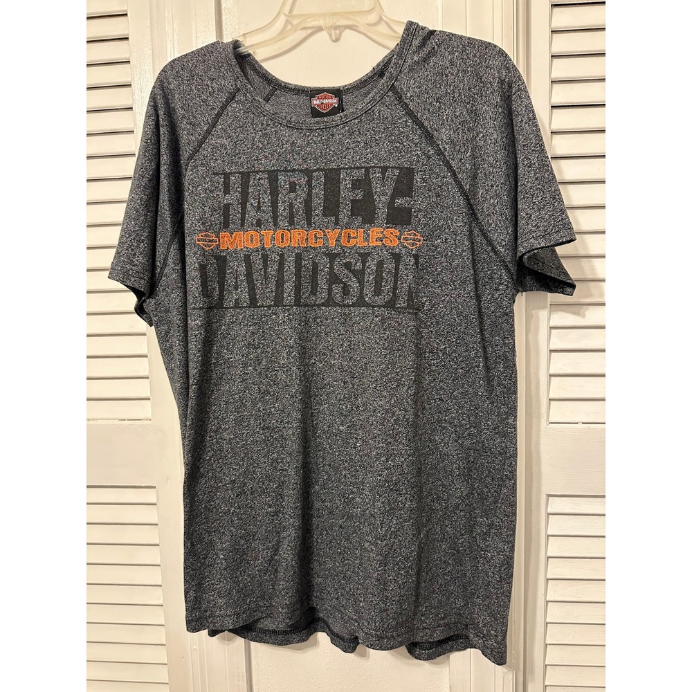Harley-Davidson Syracuse NY Performance Shirt Mens Gray Heather Raglan Tee XL